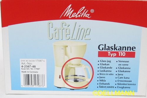 Melitta Glaskanne T110 Cafe Line T 110 Kaffeekanne Ersatzkanne 4006508170876