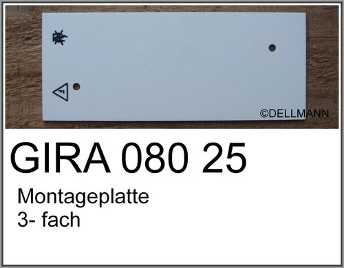 GIRA 08025 Montageplatte 3-fach
