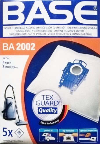 5 Beutel BASE 2002 Staubsaugerbeutel für Sauger von Bosch Siemens