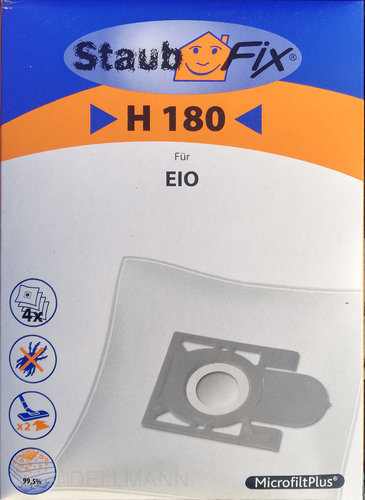 4 Staubsaugerbeutel für EIO Microfiltplus H180 Staubbeutel + 1 Filtermatte
