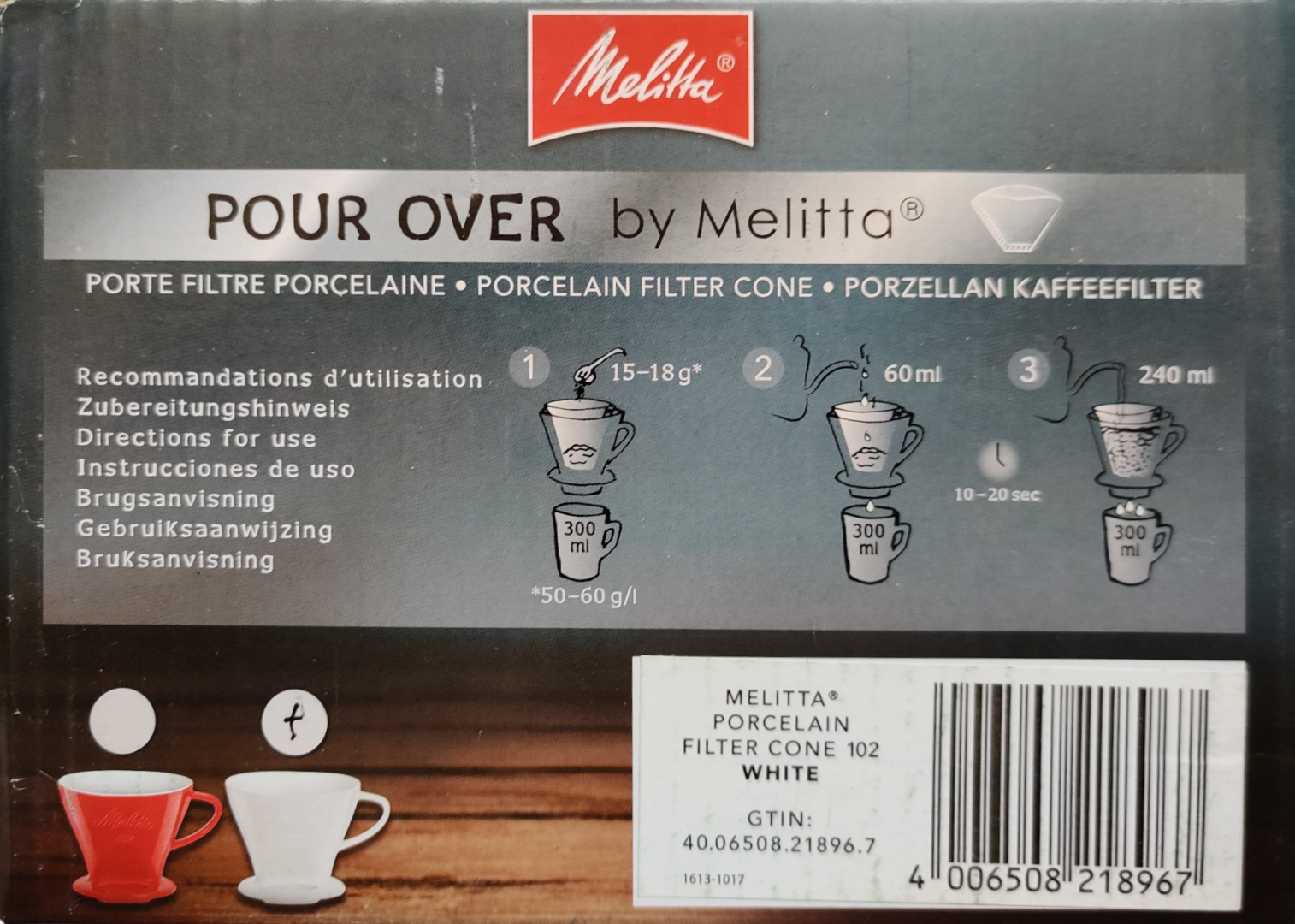 Melitta Filter Kaffeefilter Filtertüten Typ 106-100 Stück 