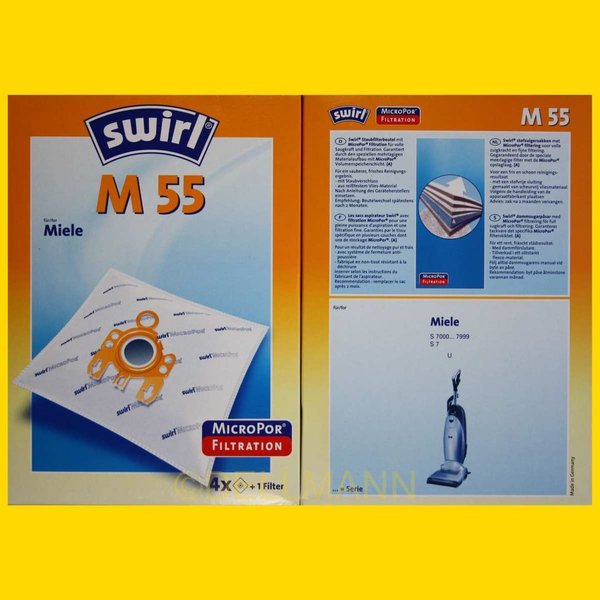 Swirl M 55 MicroPor Staubsaugerbeutel M55