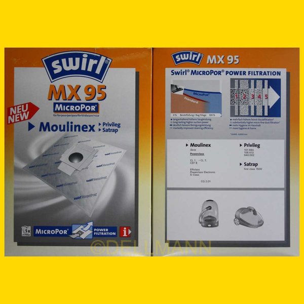 Swirl MX 95 MicroPor Staubsaugerbeutel MX95