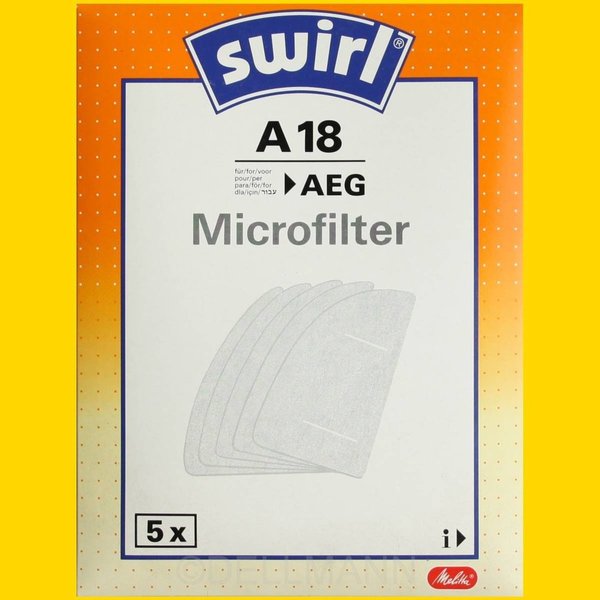 Swirl A 18 Microfilter A18 Mikrofilter (keine Staubsaugerbeutel)