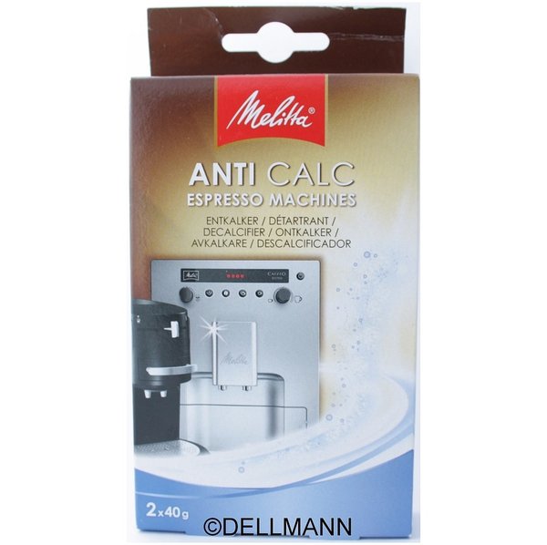 Melitta Anti Calc Entkalker für Espressomaschinen 2x40 g Anticalc
