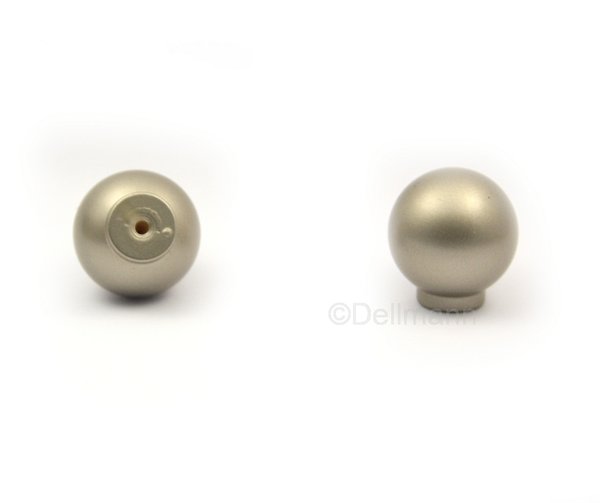 Möbelknopf - Kunststoff nickelfarbig - Durchmesser 30 mm - 3409 Kugel