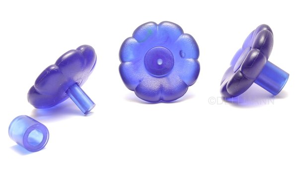 10 Möbelknöpfe - Kunststoff blau - Durchm. 44 mm - Höhe 26 mm - Möbelknopf