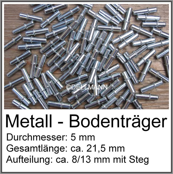 100 Metall - Bodenträger - blank - 5 mm Duplo