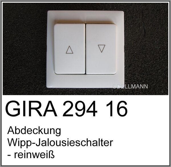 GIRA 29416 Abdeckung Wipp- Jalousieschalter reinweiß standard