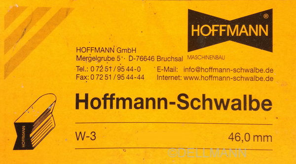 100 Stk. Hoffmann Schwalbe W3 - 46 mm - Schwalbenschwanzverbinder