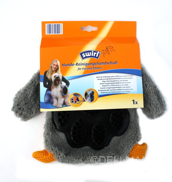 Swirl Hunde-Reinigungshandschuh für Fell und Pfoten Handschuh von Melitta