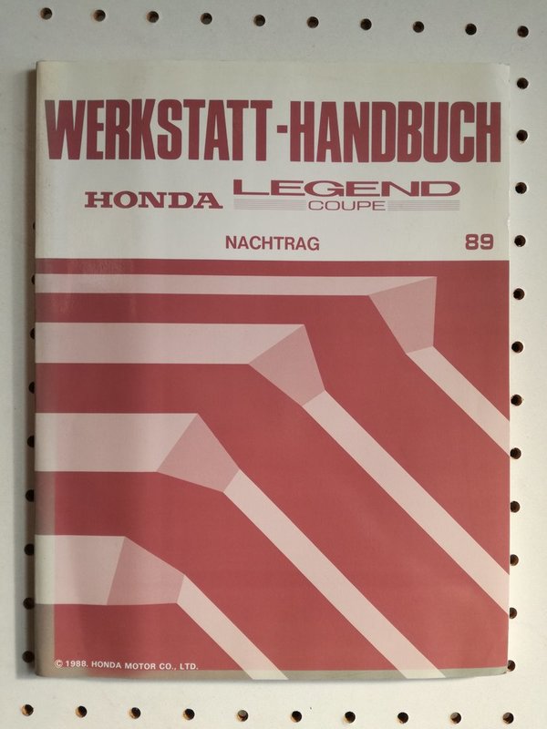 Honda Legend 1987-1991 Werkstatthandbücher - 9 Handbücher