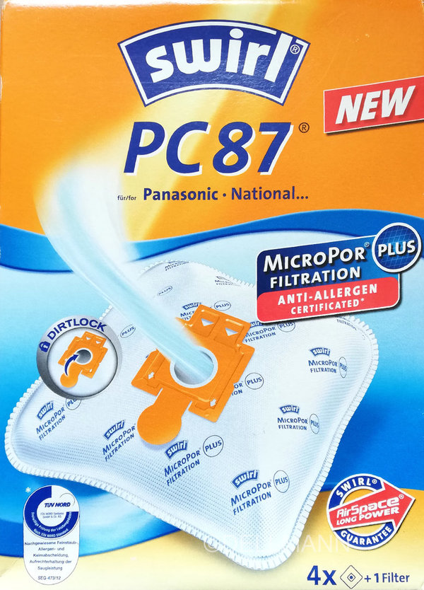 Swirl PC 87 MicroPor Plus Staubsaugerbeutel PC87