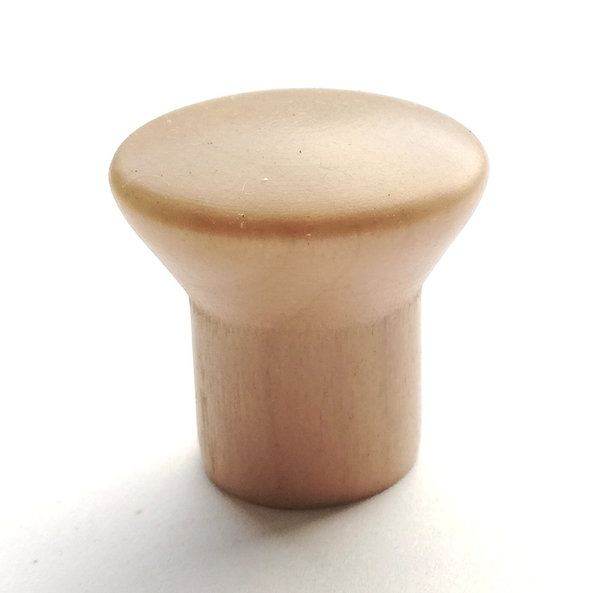 Möbelknopf Holz hell-matt Durchmesser 14 / 23,5 mm - Höhe 24 mm