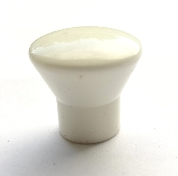 Möbelknopf Kunststoff weiß Durchmesser 14 / 24 mm - Höhe 23 mm