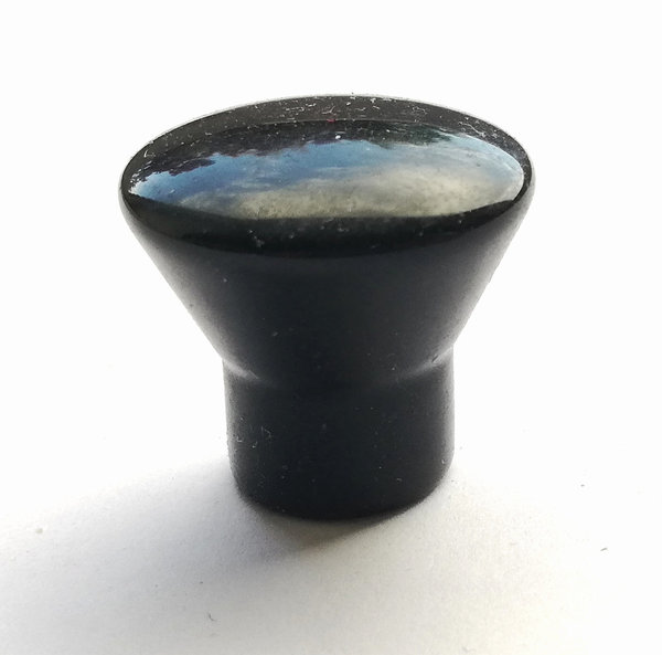 Möbelknopf Kunststoff schwarz Durchmesser 14 / 24 mm - Höhe 23 mm