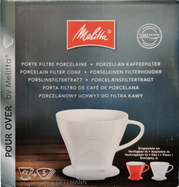 Melitta Kaffeefilter aus Porzellan 102 Kaffeefilter Handfilter rot Porzellanfilter