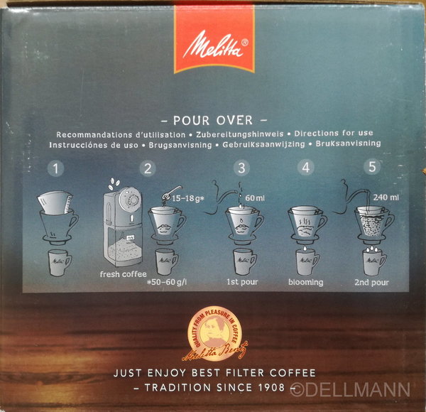 Melitta Pour Over Glaskanne 1,0 Liter Kaffeekanne 217632