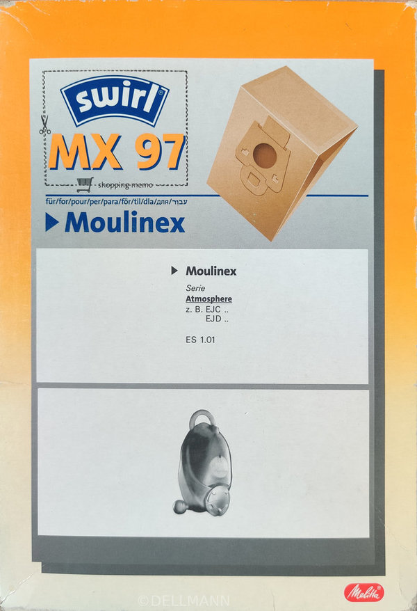 5 Beutel Swirl MX 97 Staubsaugerbeutel MX97 - 5 Beutel + 2 Filter Papierbeutel