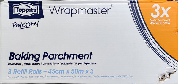 Wrapmaster 4500 Backpapier 3 Rollen - 45cm x 50 m  EAN 5023139217694